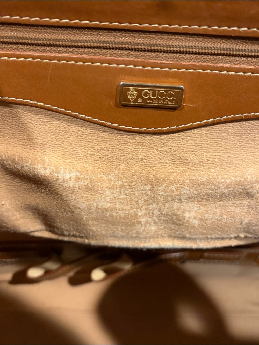 Vintage Gucci Brown Monogram Top-Handle Train Case 90s - Picture 6 of 9